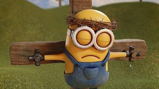 X : Crucified Minion Meme